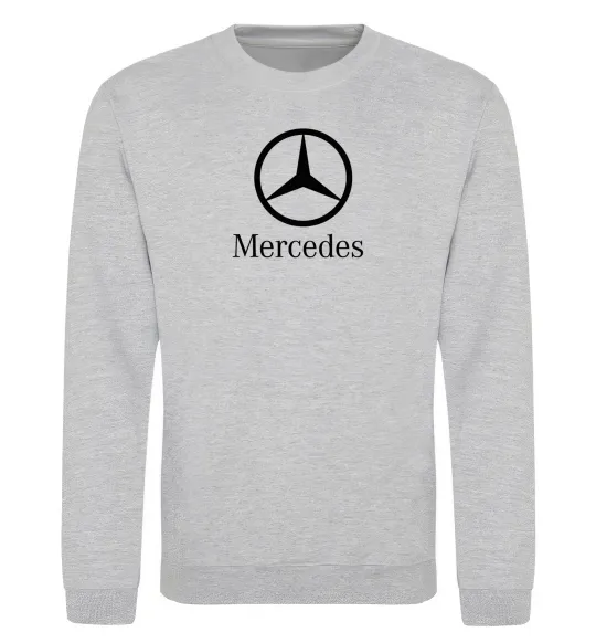 Свитшот Mercedes logo та назва Серый меланж фото