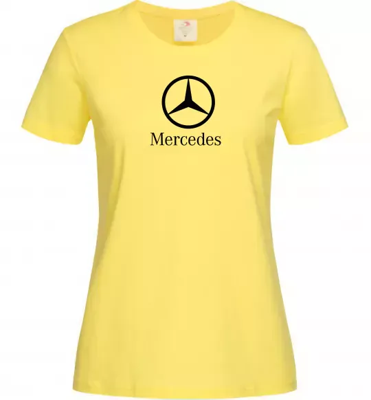 Жіноча футболка Mercedes logo та назва Лимонний фото