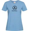 Жіноча футболка Mercedes logo та назва Блакитний фото
