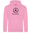 Жіноча толстовка (худі) Mercedes logo та назва Рожевий фото