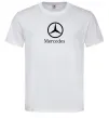 Мужская футболка Mercedes logo та назва Белый фото