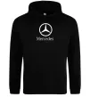 Жіноча толстовка (худі) Mercedes logo та назва Чорний фото