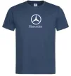 Мужская футболка Mercedes logo та назва Темно-синий фото