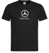 Мужская футболка Mercedes logo та назва Черный фото