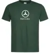 Мужская футболка Mercedes logo та назва Темно-зеленый фото