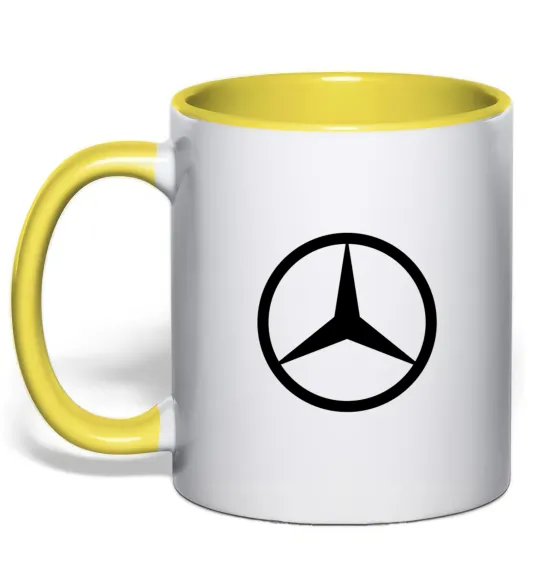 Чашка з кольоровою ручкою Mercedes Сонячно жовтий фото