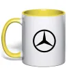 Чашка з кольоровою ручкою Mercedes Сонячно жовтий фото