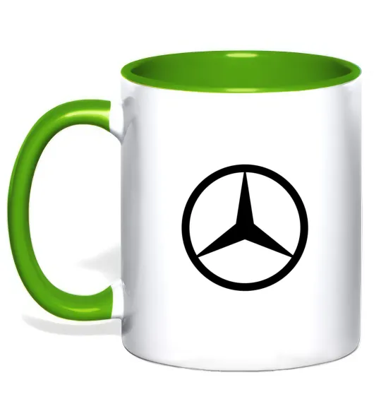Чашка с цветной ручкой Mercedes Лаймовый фото