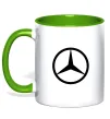 Чашка з кольоровою ручкою Mercedes Зелений фото
