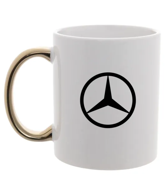 Чашка з кольоровою ручкою Mercedes Золото фото