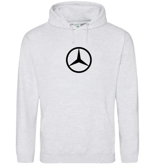 Мужская толстовка (худи) Mercedes Серый меланж фото