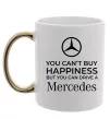 Чашка с цветной ручкой You can drive a Mercedes Золото фото
