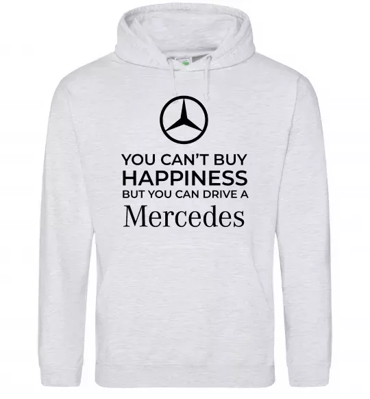 Чоловіча толстовка (худі) You can drive a Mercedes Сірий меланж фото