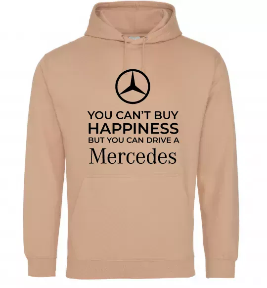 Чоловіча толстовка (худі) You can drive a Mercedes Пісочний фото