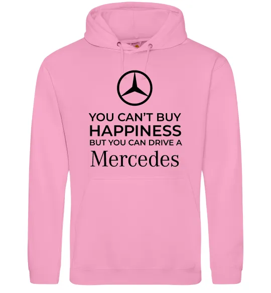Женская толстовка (худи) You can drive a Mercedes Розовый фото