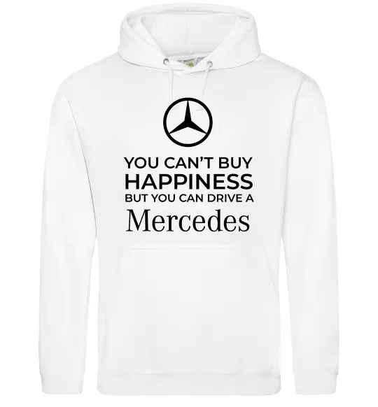 Жіноча толстовка (худі) You can drive a Mercedes Білий фото