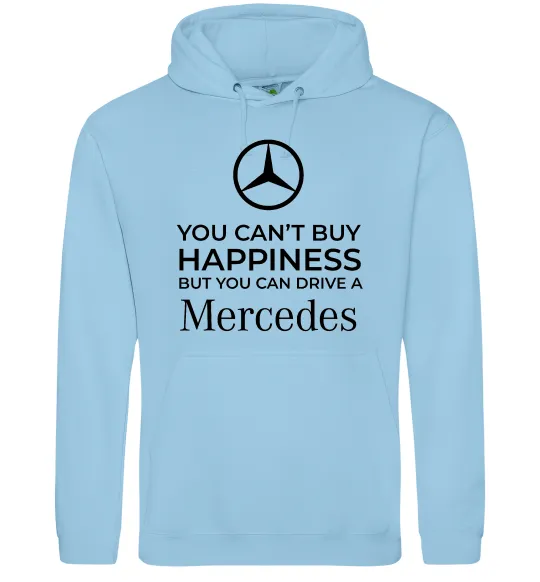 Женская толстовка (худи) You can drive a Mercedes Голубой фото