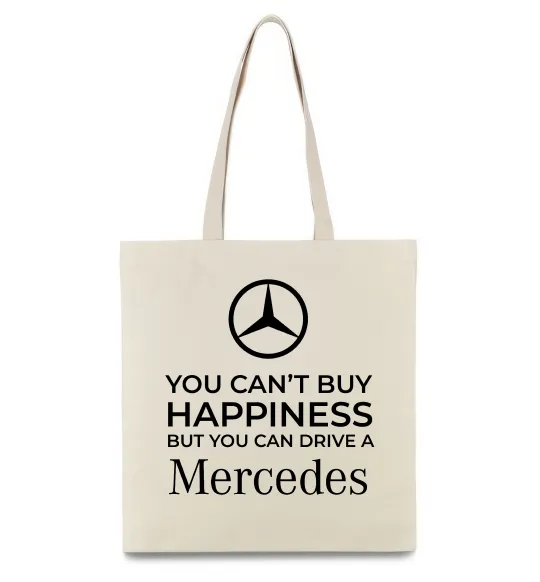 Еко-сумка You can drive a Mercedes Бежевий фото