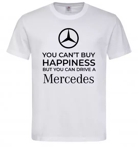 Чоловіча футболка You can drive a Mercedes Білий фото