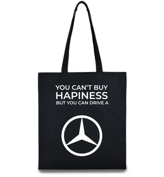 Еко-сумка You can drive a Mercedes Чорний фото