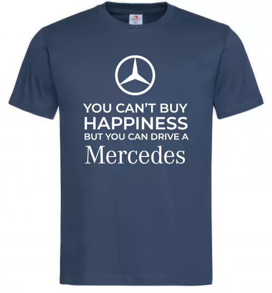 Чоловіча футболка You can drive a Mercedes Темно-синій фото