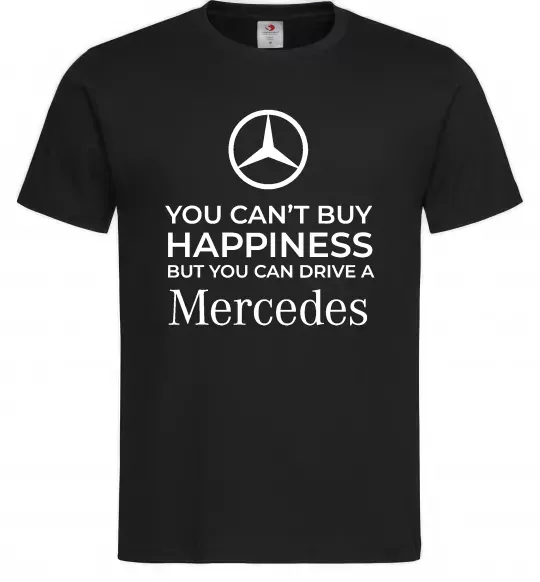 Чоловіча футболка You can drive a Mercedes Чорний фото