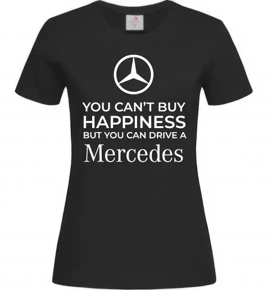 Жіноча футболка You can drive a Mercedes Чорний фото