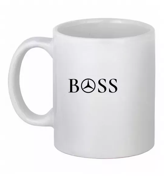 Чашка керамическая Mercedes Boss Белый фото