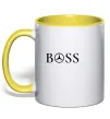 Чашка с цветной ручкой Mercedes Boss Солнечно желтый фото