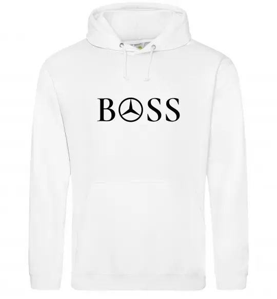 Чоловіча толстовка (худі) Mercedes Boss Білий фото