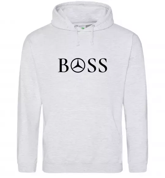 Женская толстовка (худи) Mercedes Boss Серый меланж фото