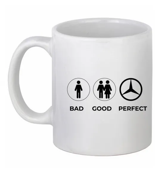 Чашка керамическая Good Perfect Mercedes Белый фото