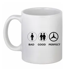 Чашка керамічна Good Perfect Mercedes Білий фото