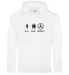 Мужская толстовка (худи) Good Perfect Mercedes Белый фото