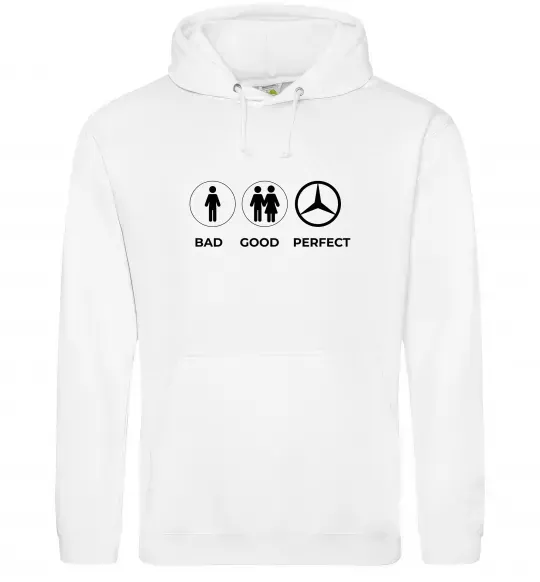 Женская толстовка (худи) Good Perfect Mercedes Белый фото