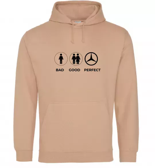 Женская толстовка (худи) Good Perfect Mercedes Песочный фото