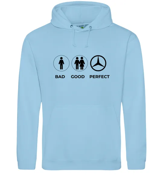 Женская толстовка (худи) Good Perfect Mercedes Голубой фото