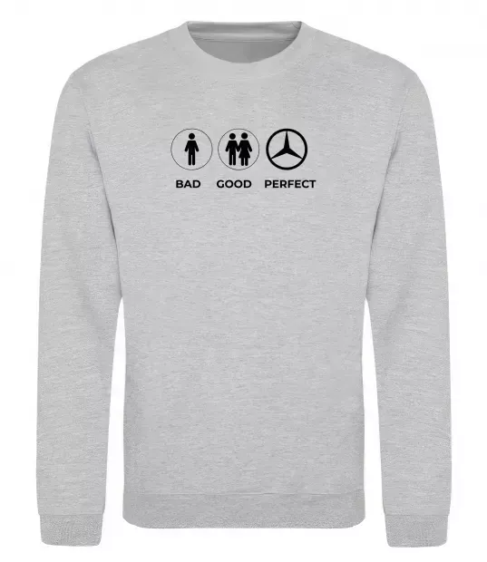 Світшот Good Perfect Mercedes Сірий меланж фото