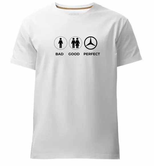 Чоловіча преміум футболка Good Perfect Mercedes Білий фото
