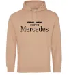 Чоловіча толстовка (худі) Real men drive Mercedes Пісочний фото