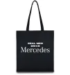 Эко-сумка Real men drive Mercedes Черный фото