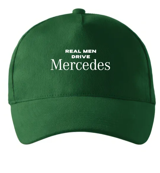 Кепка Real men drive Mercedes Темно-зелений фото