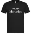 Мужская футболка Real men drive Mercedes Черный фото