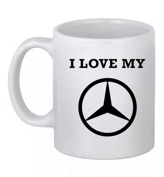 Чашка керамічна I love my Mercedes Білий фото