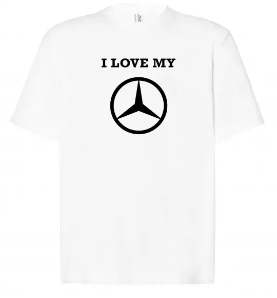 Футболка Оверсайз I love my Mercedes Белый фото