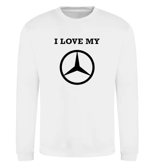 Свитшот I love my Mercedes Белый фото