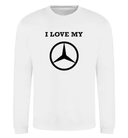 Світшот I love my Mercedes Білий фото