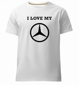 Чоловіча преміум футболка I love my Mercedes