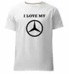Чоловіча преміум футболка I love my Mercedes Білий фото