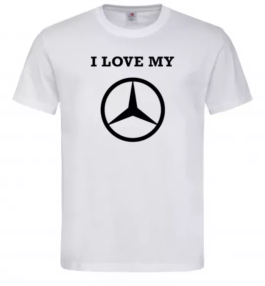 Мужская футболка I love my Mercedes Белый фото